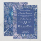 Modern Chic Textured Bridal Shower Kaart (Voorkant / Achterkant)