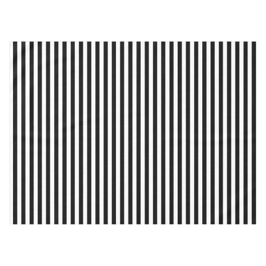 Modern Chic Trendy Black en White Stripes Pattern Tafelkleed (Voorkant (Horizontaal))