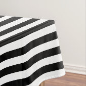 Modern Chic Trendy Black en White Stripes Pattern Tafelkleed (Voorbeeld)
