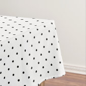 Modern Chic Trendy Black White poka Dots Pattern Tafelkleed (Voorbeeld)