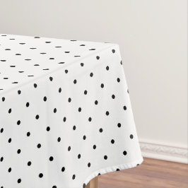 Modern Chic Trendy Black White poka Dots Pattern Tafelkleed