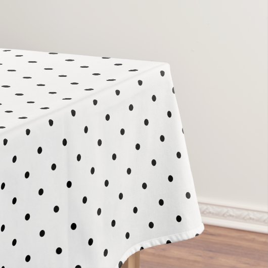 Modern Chic Trendy Black White poka Dots Pattern Tafelkleed (Voorbeeld)