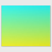 Modern chic turquoise geel groen ombre cadeaupapier (Vlak)