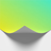 Modern chic turquoise geel groen ombre cadeaupapier (Hoek)