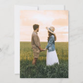 Modern Chic Typografie Script Foto Bruiloft Kaart (Achterkant)