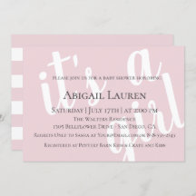 Modern Chic Typography Baby shower Invitation