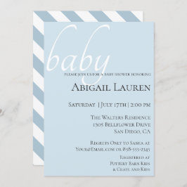 Modern Chic Typography Baby shower Invitation Kaart