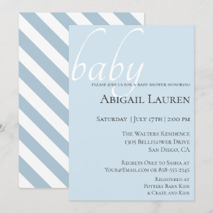 Modern Chic Typography Baby shower Invitation Kaart