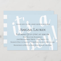 Modern Chic Typography Baby shower Invitation