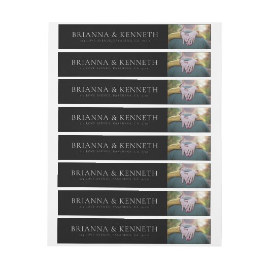 Modern Chic Typography Black Photo Save the Date (Vel)