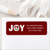 Modern Chic Typography Holly Joy Kerstkerstkerstke Etiket (Insitu)