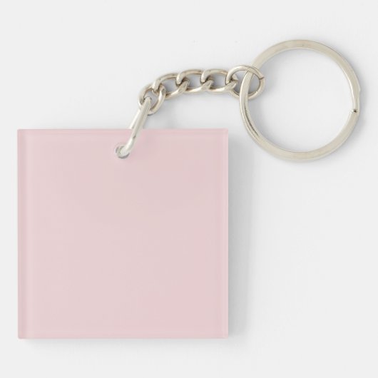 Modern Chic Typography Script Licht Roze Vrouwelij Sleutelhanger (Achterkant)