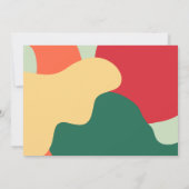 Modern Chic Typography Season's Groetjes Foto Feestdagenkaart (Achterkant)