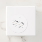 Modern Chic Typography Simple Wedding Bedankjes Labels (In situ)