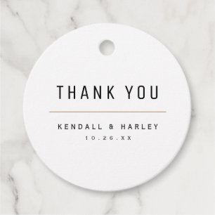 Modern Chic Typography Simple Wedding Bedankjes Labels