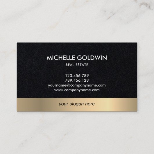 Modern Chic Vastgoed Professioneel Huis Busin Visitekaartje (Achterkant)