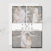 Modern Chic Vellum Effect Photo Collage Wedding Save The Date (Voorkant)