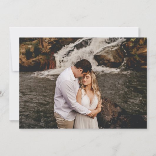 Modern Chic Vellum Effect Photo Collage Wedding Save The Date (Achterkant)