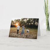 Modern Chic Verzenden Liefde Valentijnsdag Foto Feestdagen Kaart (Voorkant)