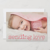 Modern Chic Verzenden Liefde Valentijnsdag Foto Feestdagenkaart (Voorkant)