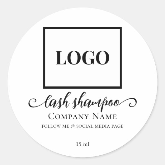 Modern Chic Voeg Logo Custom Lash Cleanser Label t (Voorkant)
