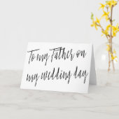 Modern Chic "Voor mijn vader op mijn trouwdag" Kaart (Gele Bloem)