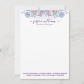 Modern Chic Waterverf Blue Hydrangeas Floral Bedankkaart (Voorkant)