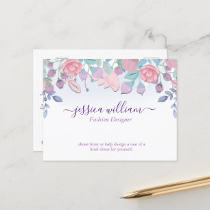 Modern Chic Waterverf Blue Hydrangeas Floral Briefkaart