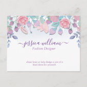 Modern Chic Waterverf Blue Hydrangeas Floral Briefkaart (Voorkant)