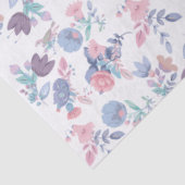 Modern Chic Waterverf Blue Hydrangeas Floral Tissuepapier (Detail)