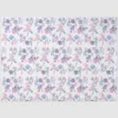 Modern Chic Waterverf Blue Hydrangeas Floral Tissuepapier (Voorkant)