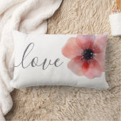 Modern Chic Waterverf Poppy Love Wedding Kussen (Deken)
