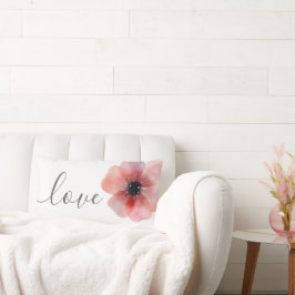 Modern Chic Waterverf Poppy Love Wedding Kussen