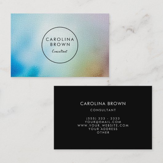 Modern Chic Waterverf Professioneel Visitekaartje