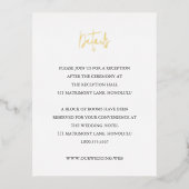 Modern Chic Wedding Foil Enclosure Card Folie Uitnodiging Briefkaart (Voorkant)