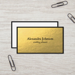 Modern Chic White en Gold Foil Luxury Visitekaartje