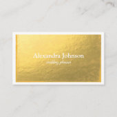 Modern Chic White en Gold Foil Luxury Visitekaartje (Voorkant)