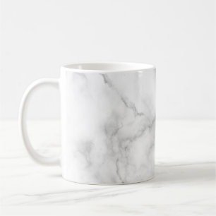 modern chic white en zwarte marmer koffiemok