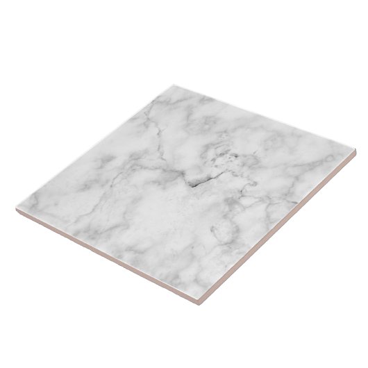 modern chic white en zwarte marmer tegeltje (Zijkant)