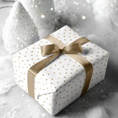 Modern Chic White Faux Gold Stripe, Chevron & Stip Inpakpapier Vel