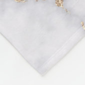 Modern Chic White Gold Foil marble Pattern Fleece Deken (Hoek)