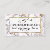 Modern Chic White Gold Foil marble Pattern Klantenkaartje (Voorkant)