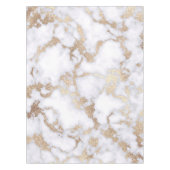 Modern Chic White Gold Foil marble Pattern Tafelkleed (Voorkant)