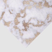Modern Chic White Gold Foil marble Pattern Tissuepapier (Detail)
