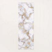 Modern Chic White Gold Foil marble Pattern Yogamat (Achterkant)