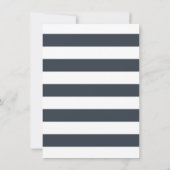 MODERN Chic Wide Stripes Hydrangea Floral Kaart (Achterkant)