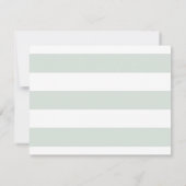 MODERN Chic Wide Stripes w Rozen, Mint Green Kaart (Achterkant)