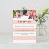 MODERN Chic Wide Stripes w Rozen, Ontvang nodigt u Kaart (Staand voorkant)