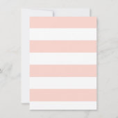 MODERN Chic Wide Stripes w Rozen, Ontvang nodigt u Kaart (Achterkant)