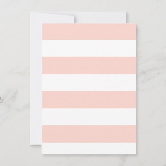 MODERN Chic Wide Stripes w Rozen, Ontvang nodigt u Kaart (Achterkant)